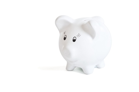 little piggy bank isolated on white backgroundの写真素材
