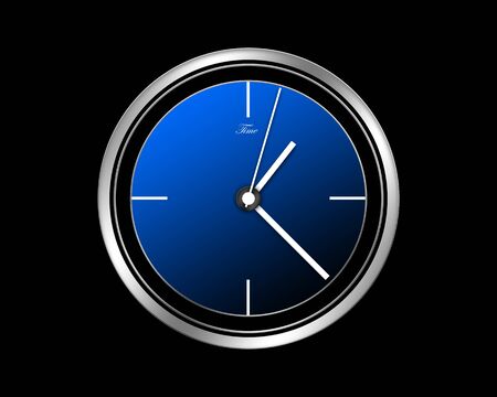 Blue clockの写真素材