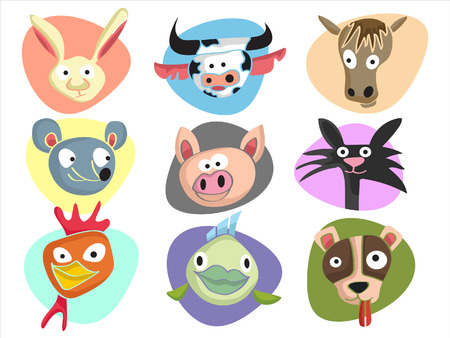 Animal illustrationsのイラスト素材