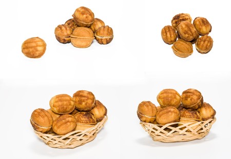 Set pictures of thin captain on a white backgroundの写真素材