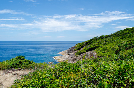 Beautiful Blue water of the ocean at view point of Koh Tachai, Similan Islands, Thailand の写真素材