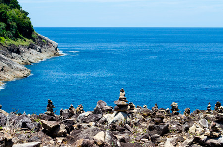 Beautiful Blue water of the ocean at view point of Koh Tachai, Similan Islands, Thailand の写真素材
