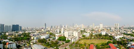 The Building City in The Bangkok View of Panorama, Thailand.の写真素材