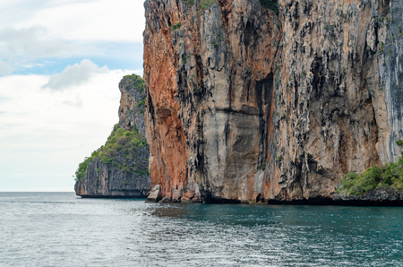 Seascape around Maya Bay at Phi Phi Island Group in Thailand.の写真素材
