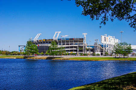 Jacksonville, FL--Mar 18, 2018; view of Everbank Field, home of the Jaguars NFL football team in...