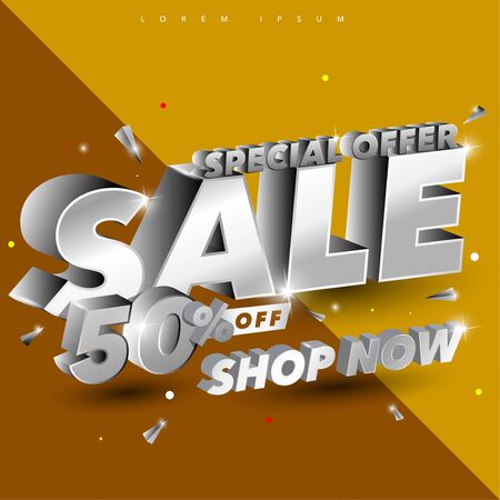 special sale header or title promotion product or services, offer discount sale, anywhere, seller banner promotion, every special moments, can used banner poster flyer social media post and more, colorfulのイラスト素材