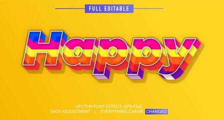 elegant and colorful text effect design, full editable vector, easy to adjust to the needs, full color, modern style and funのイラスト素材