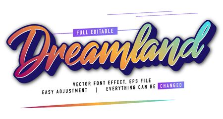 elegant and colorful text effect design, full editable vector, easy to adjust to the needs, full color, modern style and funのイラスト素材