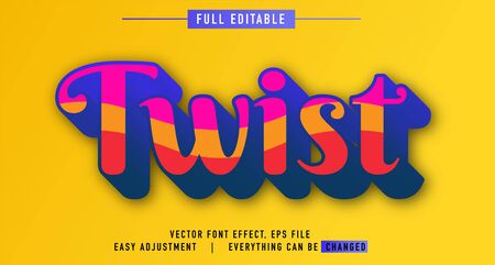 elegant and colorful text effect design, full editable vector, easy to adjust to the needs, full color, modern style and funのイラスト素材