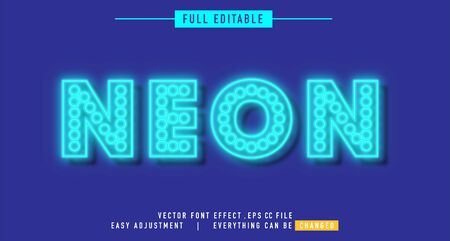 neon text effect that can be edited easily, letters are bright and attractive, you can use it for titles, quotes, promotional design elements and much moreのイラスト素材
