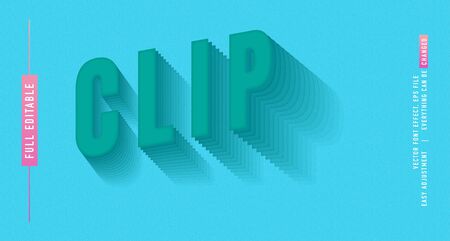 Clip premium text effect  vector templateのイラスト素材