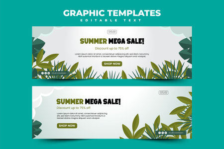 Summer Graphic template Editable, Simple and Elegant Summer Designのイラスト素材