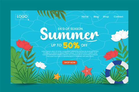 Summer Graphic template Editable, Simple and Elegant Summer Designのイラスト素材