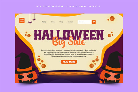 Halloween themed graphic design template easy to customize simple and elegant designのイラスト素材