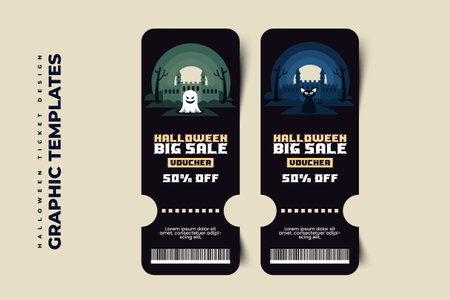 Halloween themed graphic design template easy to customize simple and elegant designのイラスト素材