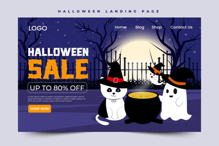 Halloween themed graphic design template easy to customize simple and elegant designのイラスト素材