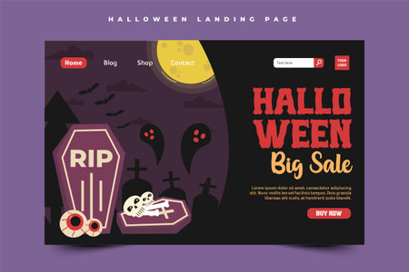 Halloween themed graphic design template easy to customize simple and elegant designのイラスト素材