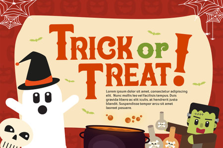 Halloween themed graphic design template easy to customize simple and elegant designのイラスト素材