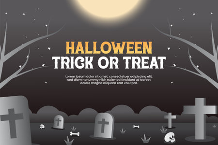 Halloween themed graphic design template, easy to customize simple and elegant designのイラスト素材