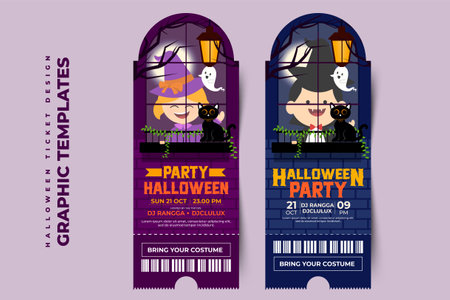 Halloween themed graphic design template, easy to customize simple and elegant designのイラスト素材