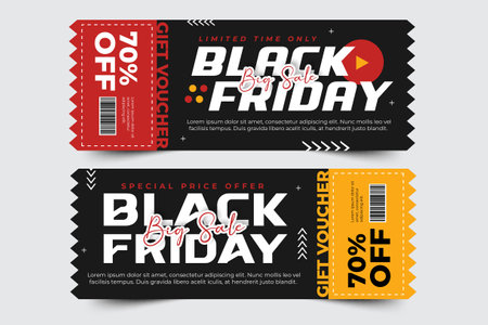 Black Friday sale background design template easy to customize simple and elegant designのイラスト素材
