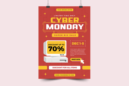 Cyber Monday banner ads design template easy to customize simple and elegant designのイラスト素材