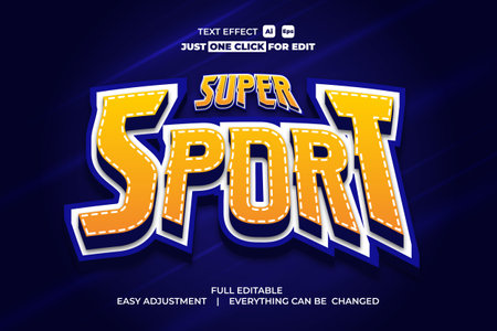 Sport event vector text effect editable, simply write your words and watch the magic happen, Use this one-of-a-kind effect to say whatever you want.のイラスト素材