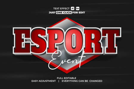 Sport event vector text effect editable, simply write your words and watch the magic happen, Use this one-of-a-kind effect to say whatever you want.のイラスト素材