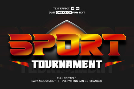 sport event vector text effect editable, simply write your words and watch the magic happen, Use this one-of-a-kind effect to say whatever you want.のイラスト素材
