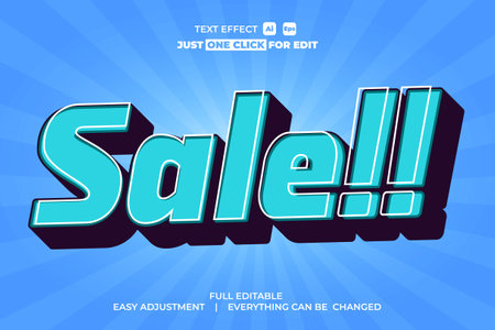 Sale text, vector eps 10. Editable text effectのイラスト素材