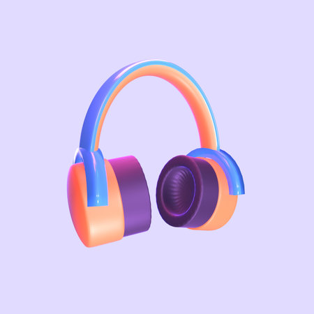 3D icon video games rendered isolated on the colored background. gaming headset object for your design.の写真素材