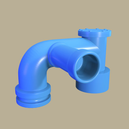 3D icon labor day rendered isolated on the colored background. industrial pipe object for your...