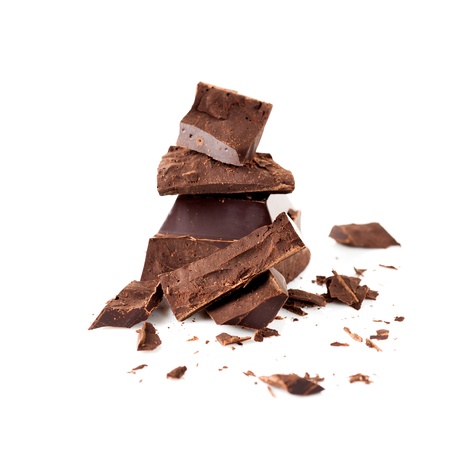 Chocolate on white backgroundの写真素材