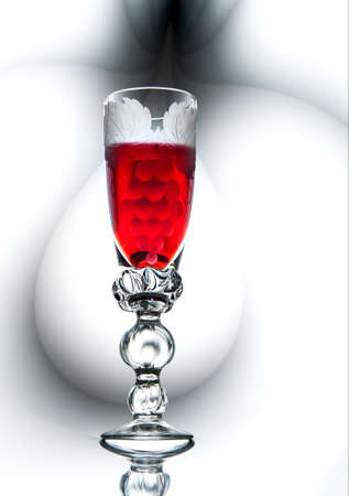Vintage glass of red wineの写真素材