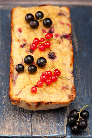 Cake with berries and bananas. Gluten free. Paleo Diet