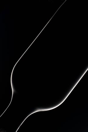 Wine bottle silhouetteの写真素材
