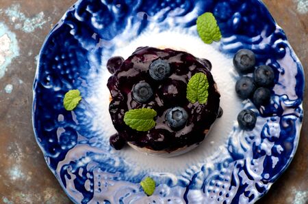 Baked Camembert cheese with berries.Â  top viewの写真素材