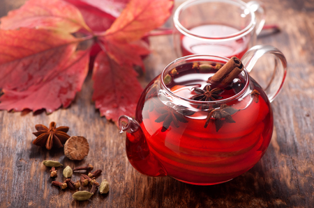 hot drink mulled wineの写真素材