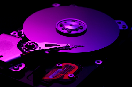 computer hard drive on fire