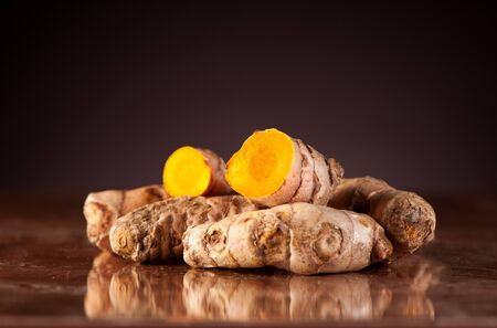  root turmeric closeupの写真素材