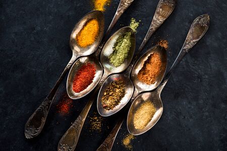 Spices and herbs spoons