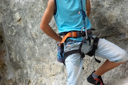 Body of climber. Element of design.の写真素材