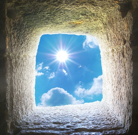 Hole and sky. Element of desogn.の写真素材