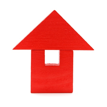 Red toy house. Element of design. の写真素材