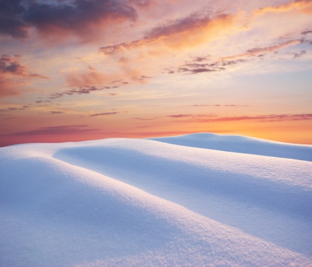 Snow hills. Composition of nature.の写真素材