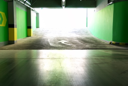 Parking under ground. Building construction.のeditorial素材