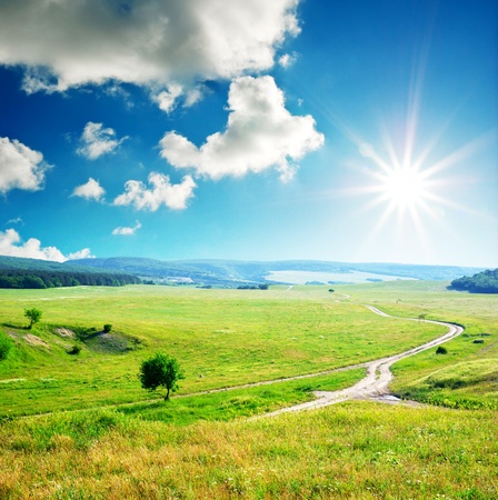 Green walley in mountain. Composition of nature. の写真素材