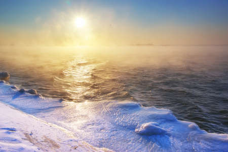 Winter landscape. Composition of nature.の写真素材