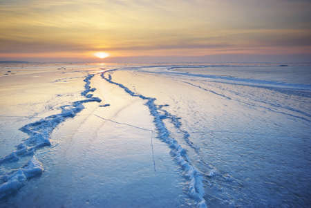 Winter landscape. Composition of nature.の写真素材