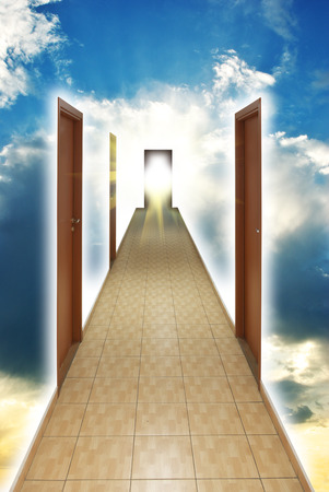 Way to God. Religion conceptual scene.の写真素材